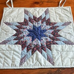 Vintage handmade Star Quilt wall hanging